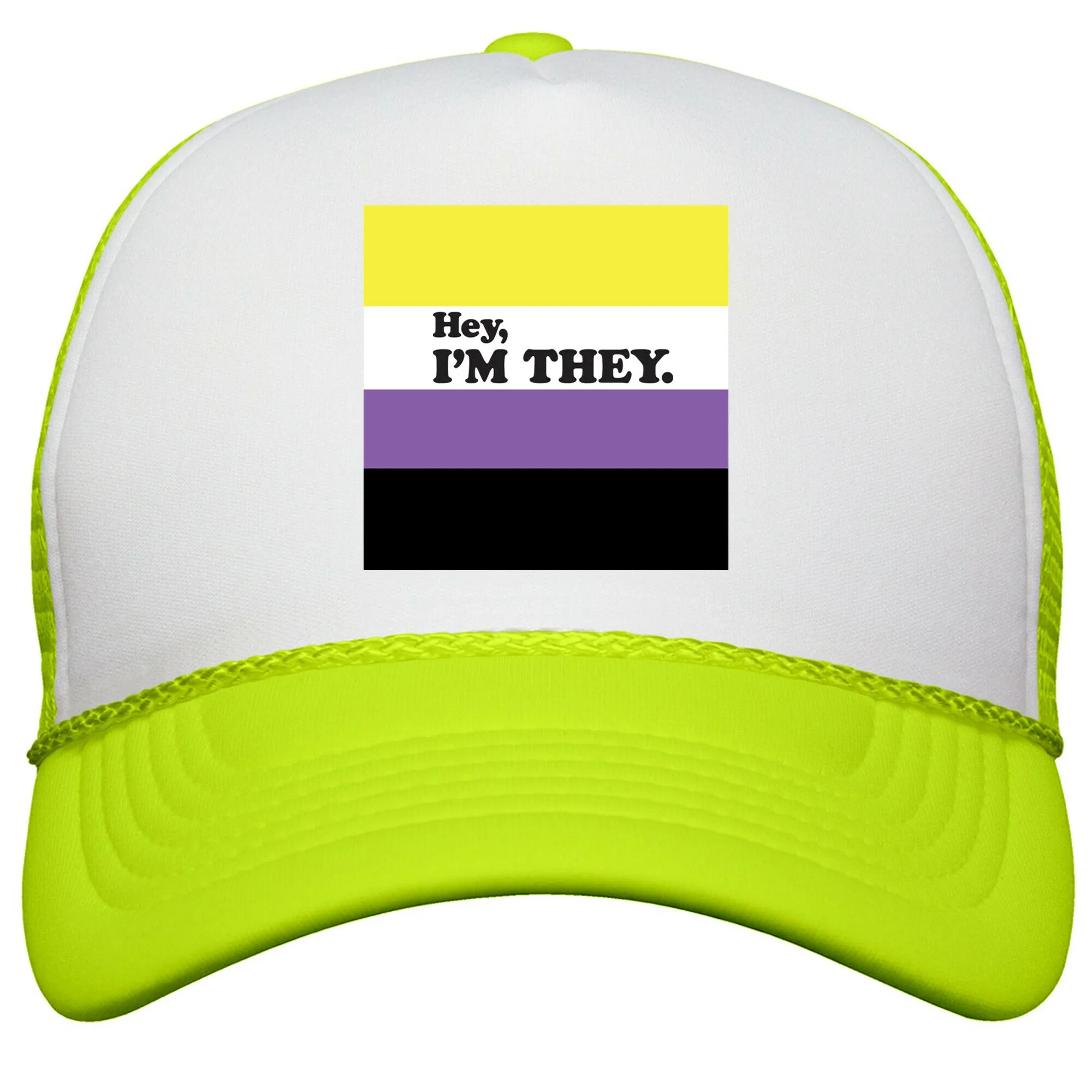 Hey, Im They. \(Non-binary\) Snapback Trucker Hat