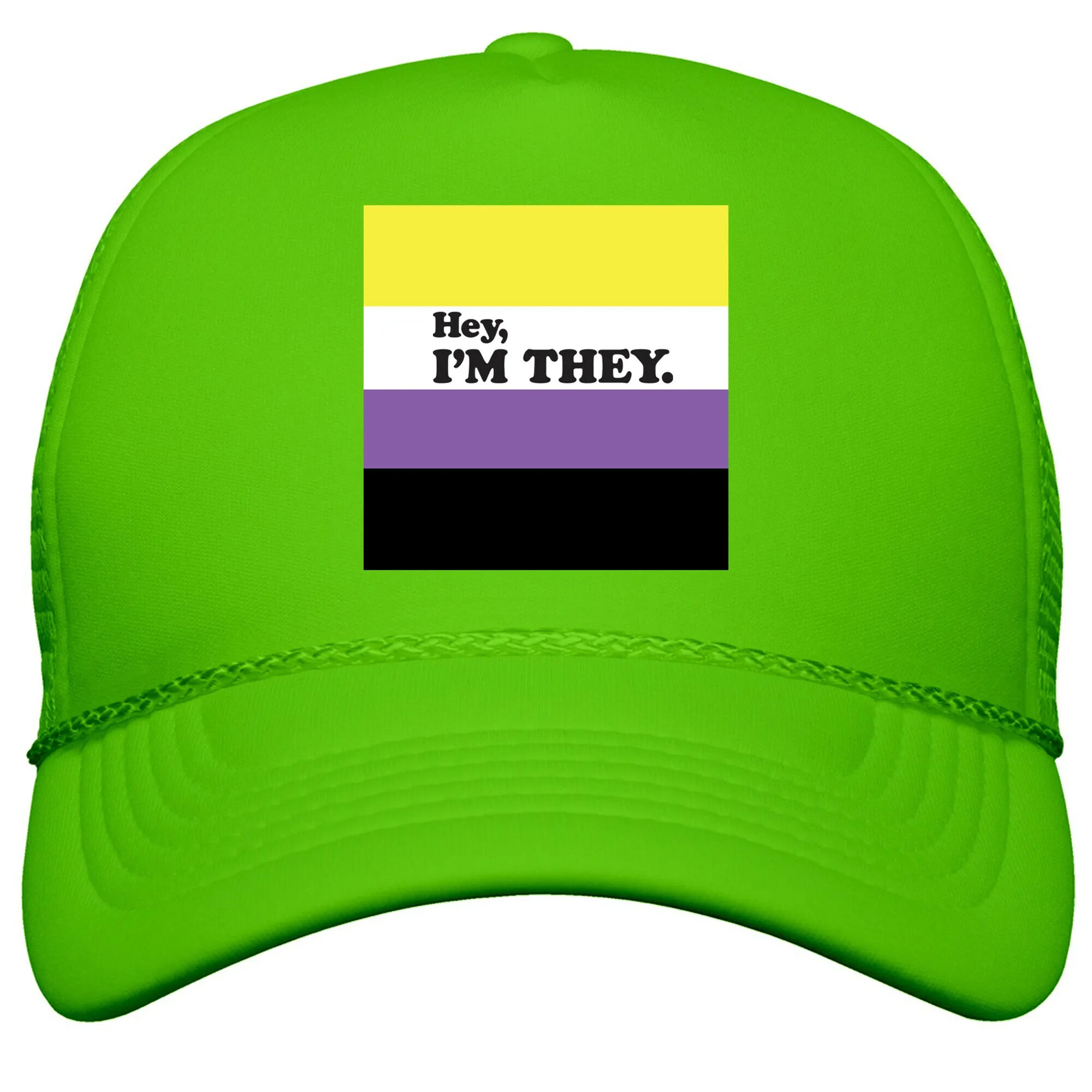 Hey, Im They. \(Non-binary\) Snapback Trucker Hat