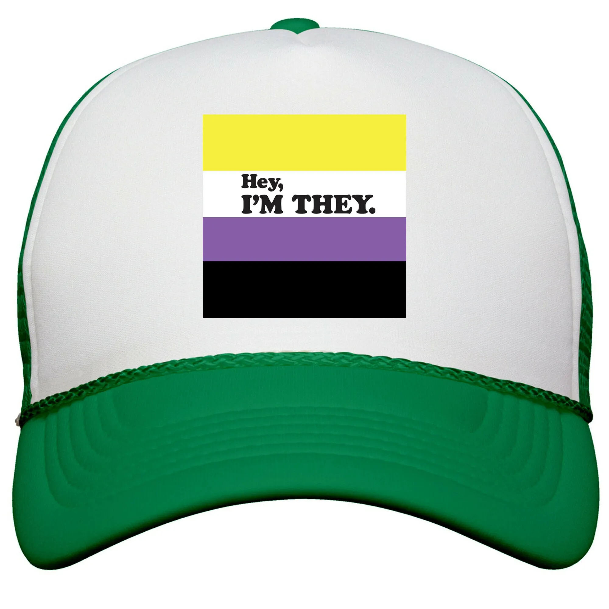 Hey, Im They. \(Non-binary\) Snapback Trucker Hat