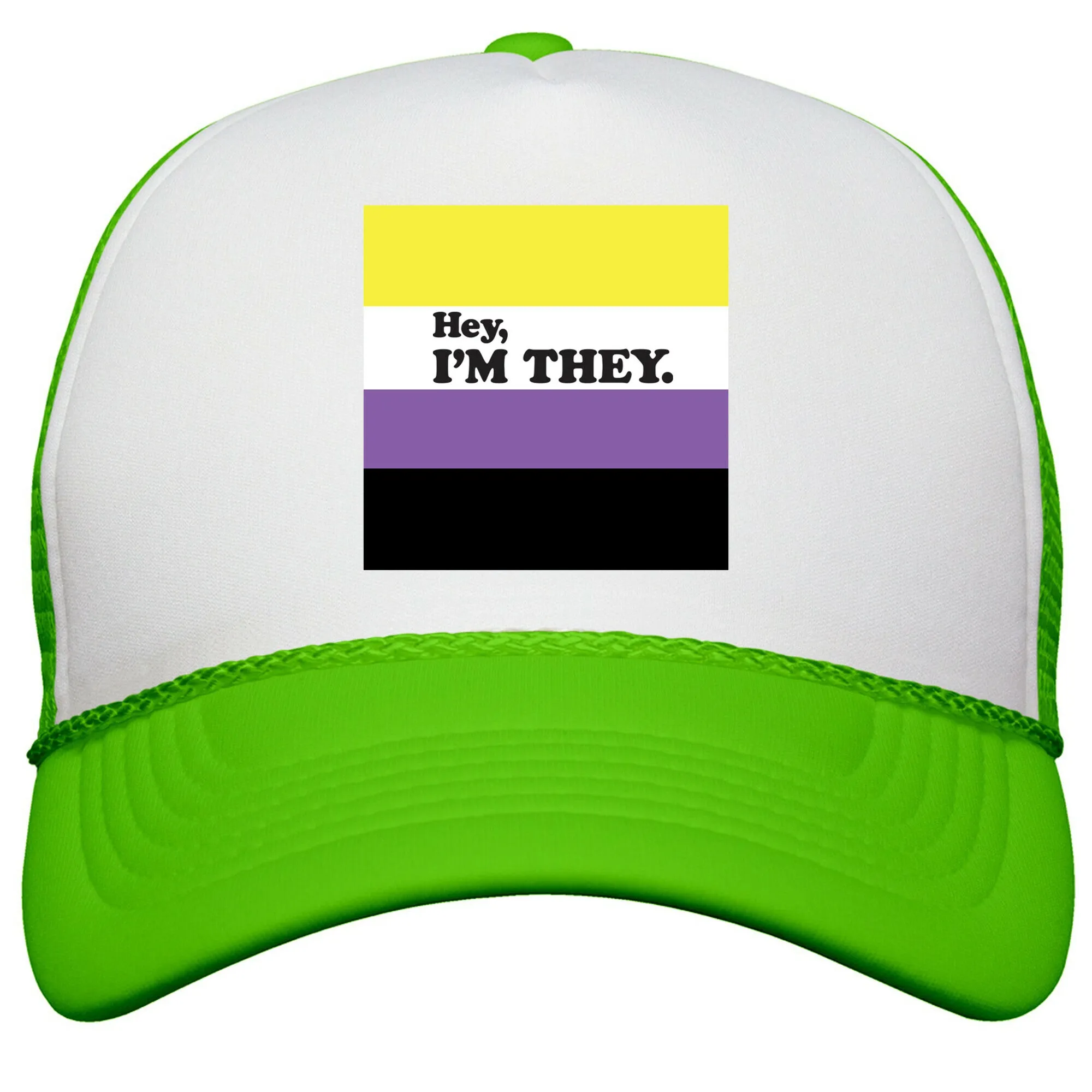 Hey, Im They. \(Non-binary\) Snapback Trucker Hat