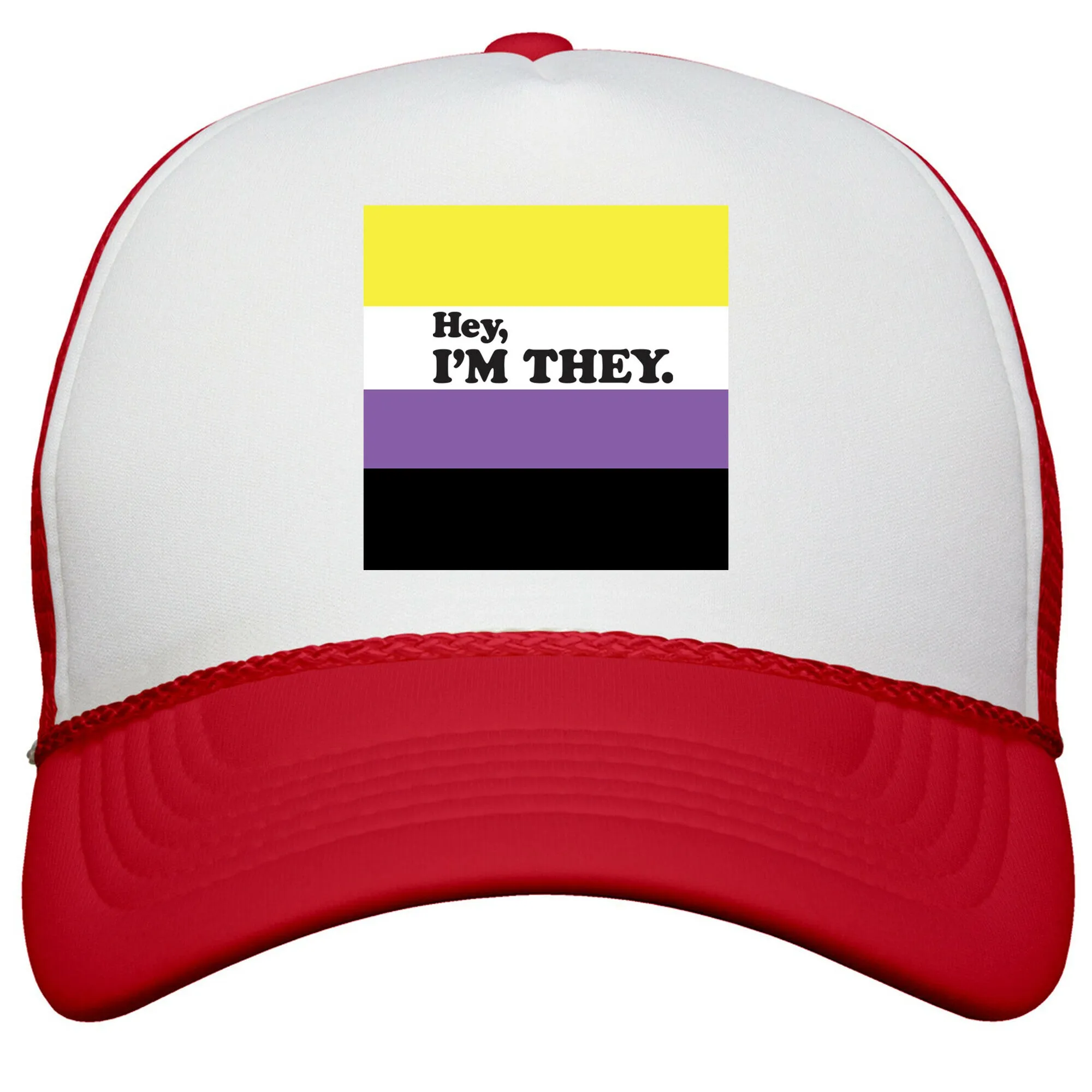 Hey, Im They. \(Non-binary\) Snapback Trucker Hat