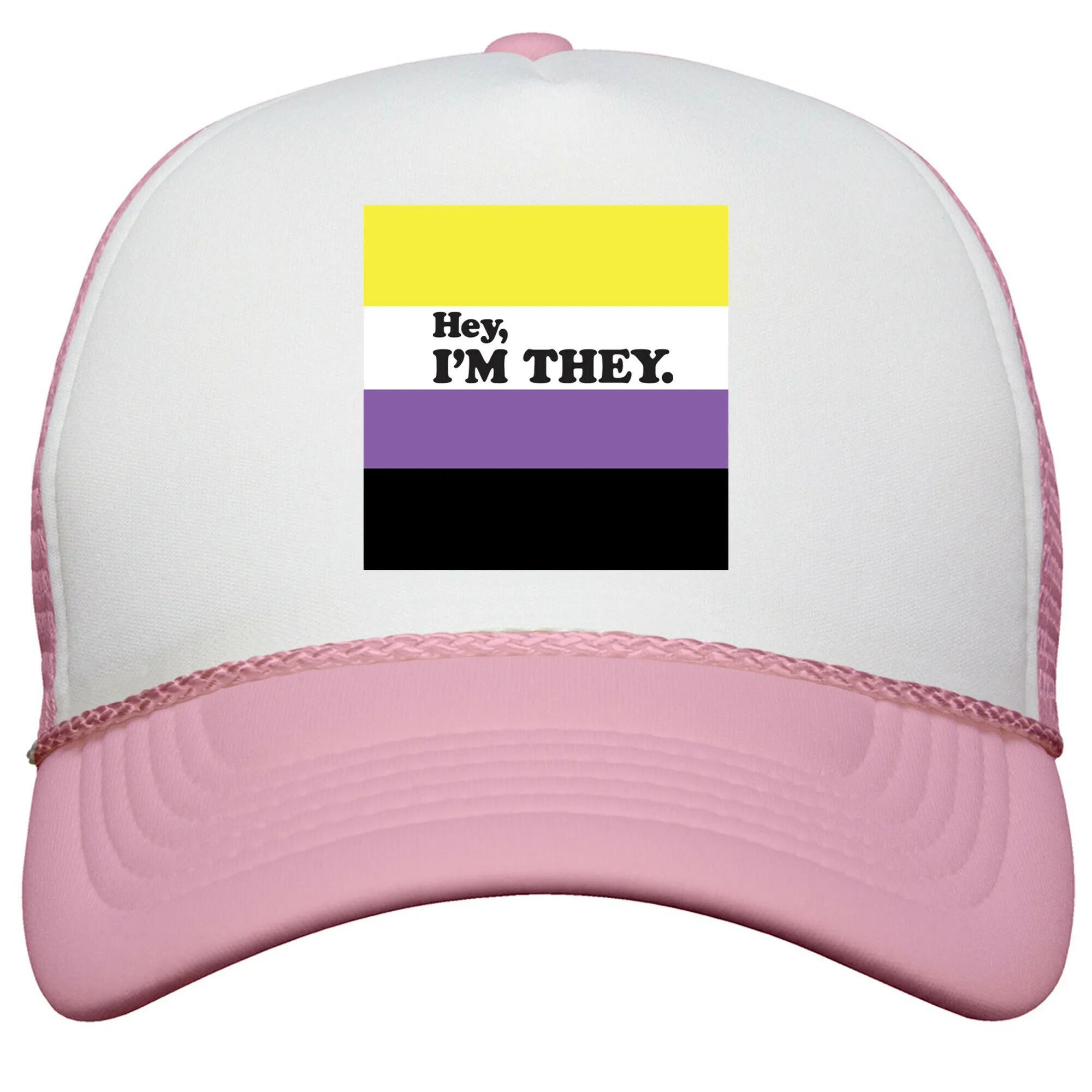 Hey, Im They. \(Non-binary\) Snapback Trucker Hat
