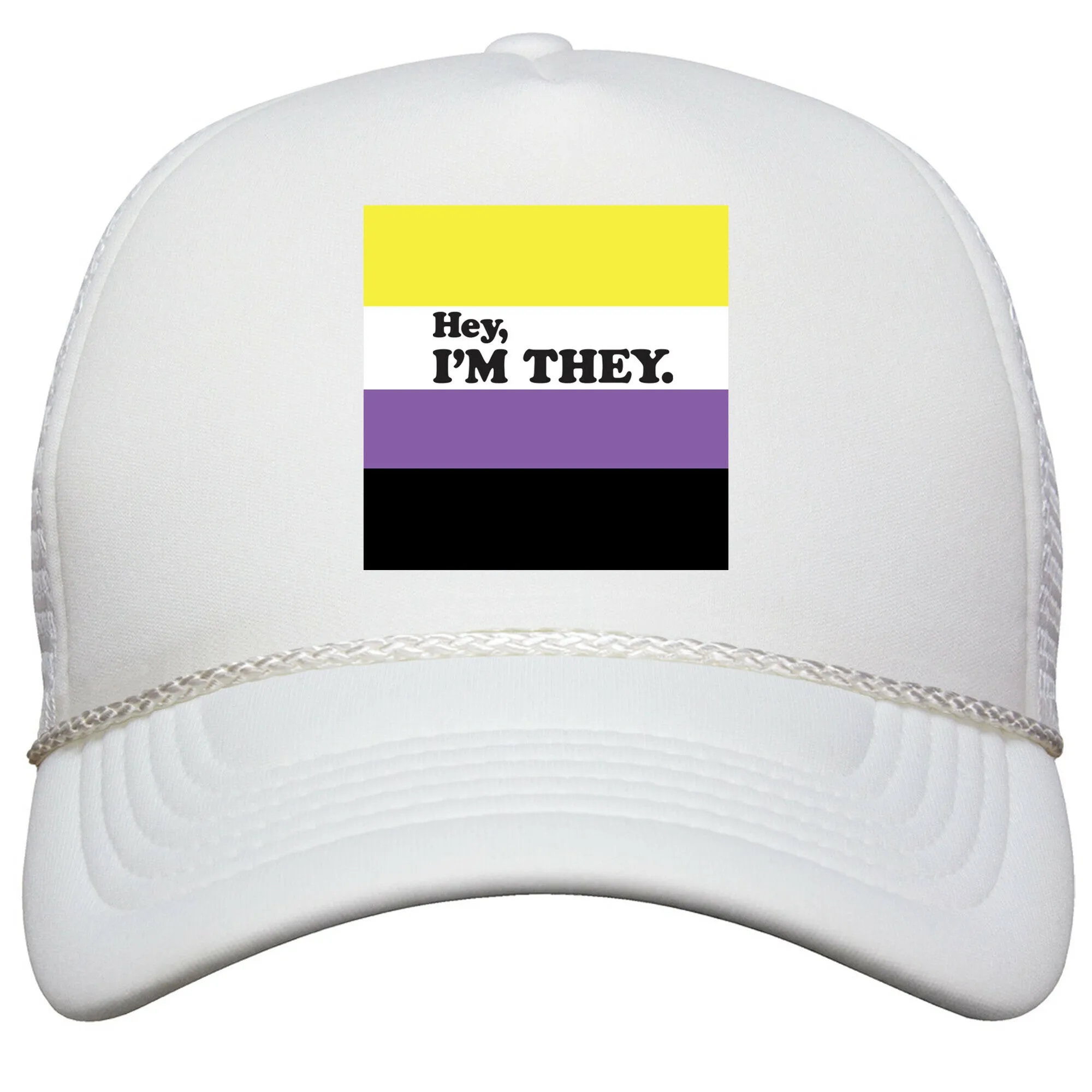 Hey, Im They. \(Non-binary\) Snapback Trucker Hat