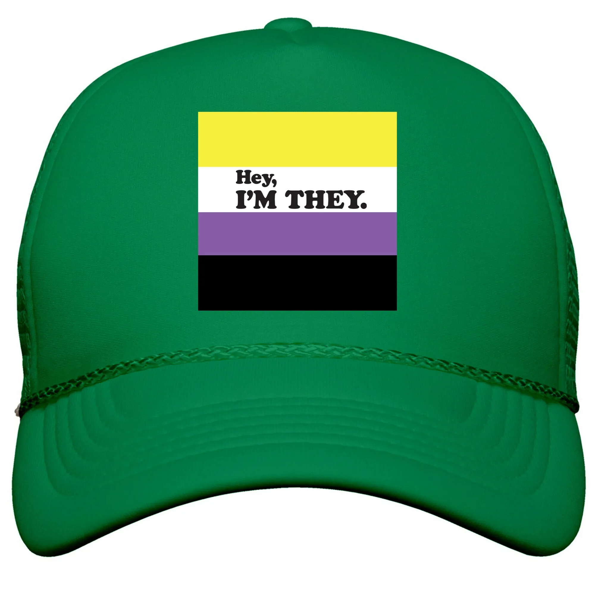 Hey, Im They. \(Non-binary\) Snapback Trucker Hat