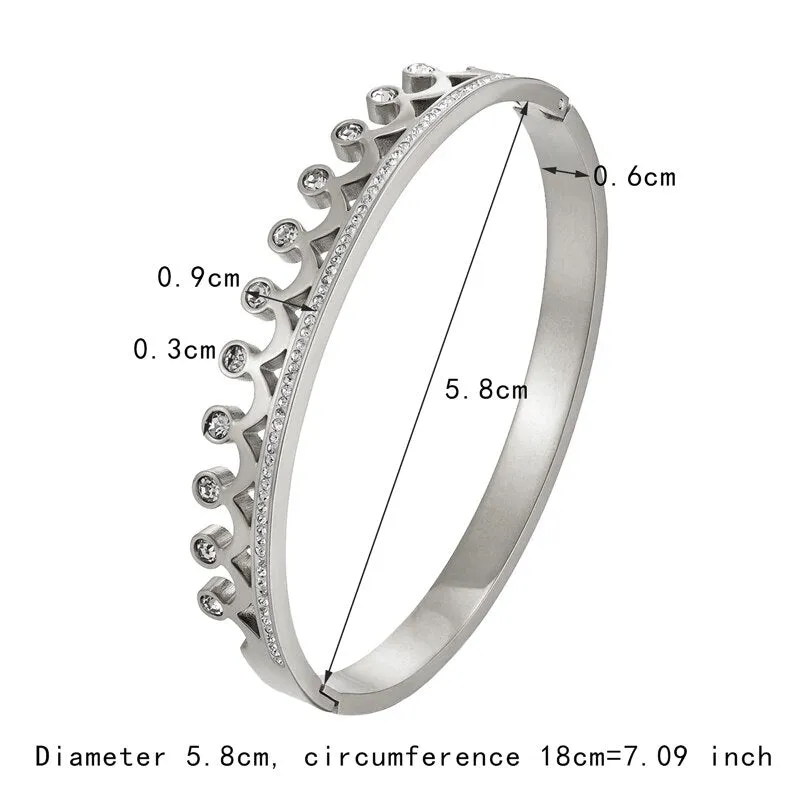 High Quality Unique Design Crystal Stainless Steel Bracelet for Women for daily/party wear