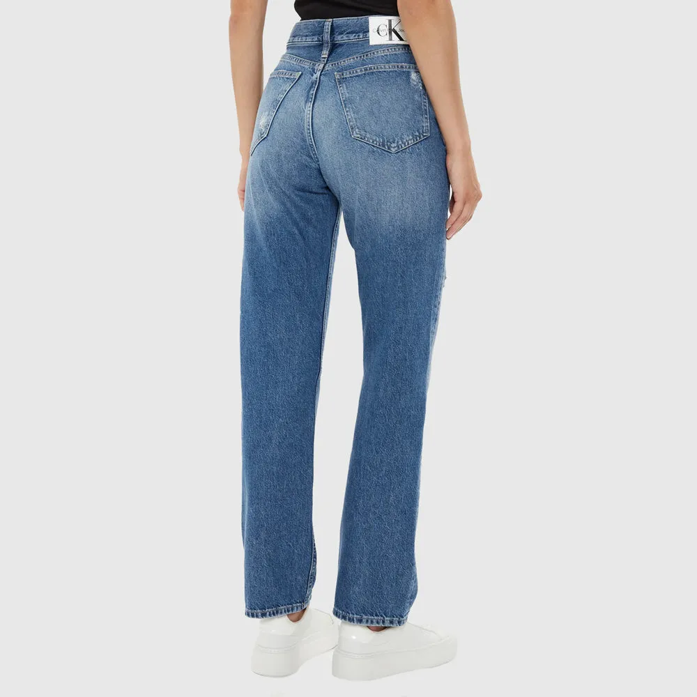 High Rise Straight Jeans - Denim Light