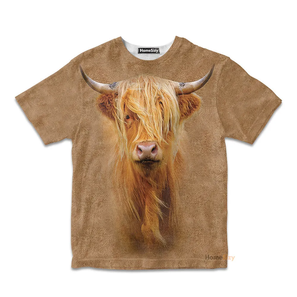 Highland Cattle - 3D Kid Tshirt QT212246Hg