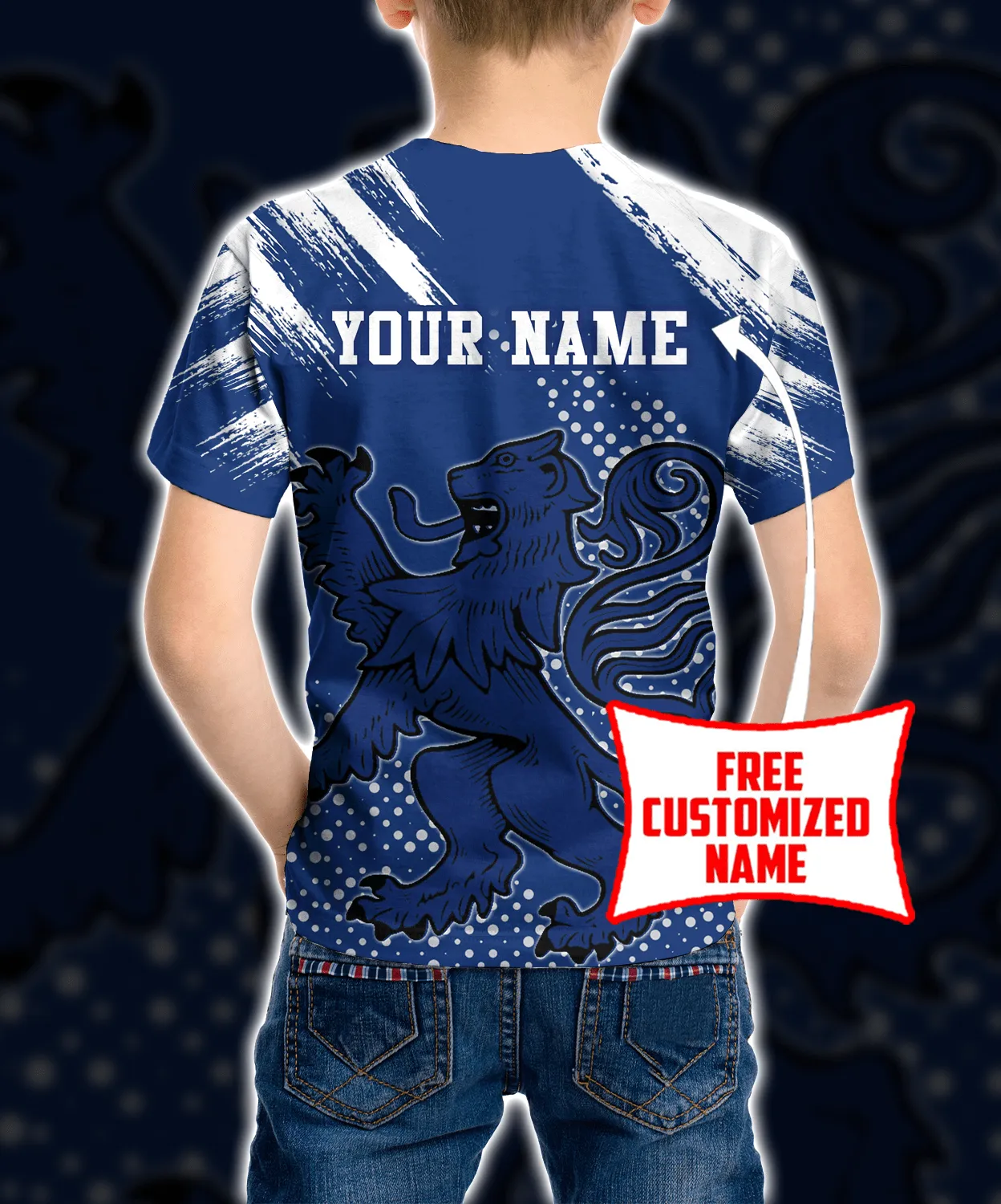 Homsizy Scottish Lovers Scotland Lion Grunge Custom Cosplay Text Kid Tshirt J4 QT211603