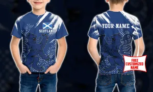 Homsizy Scottish Lovers Scotland Lion Grunge Custom Cosplay Text Kid Tshirt J4 QT211603