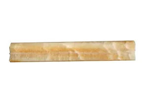 Honey Onyx chair rail molding polished 2x12