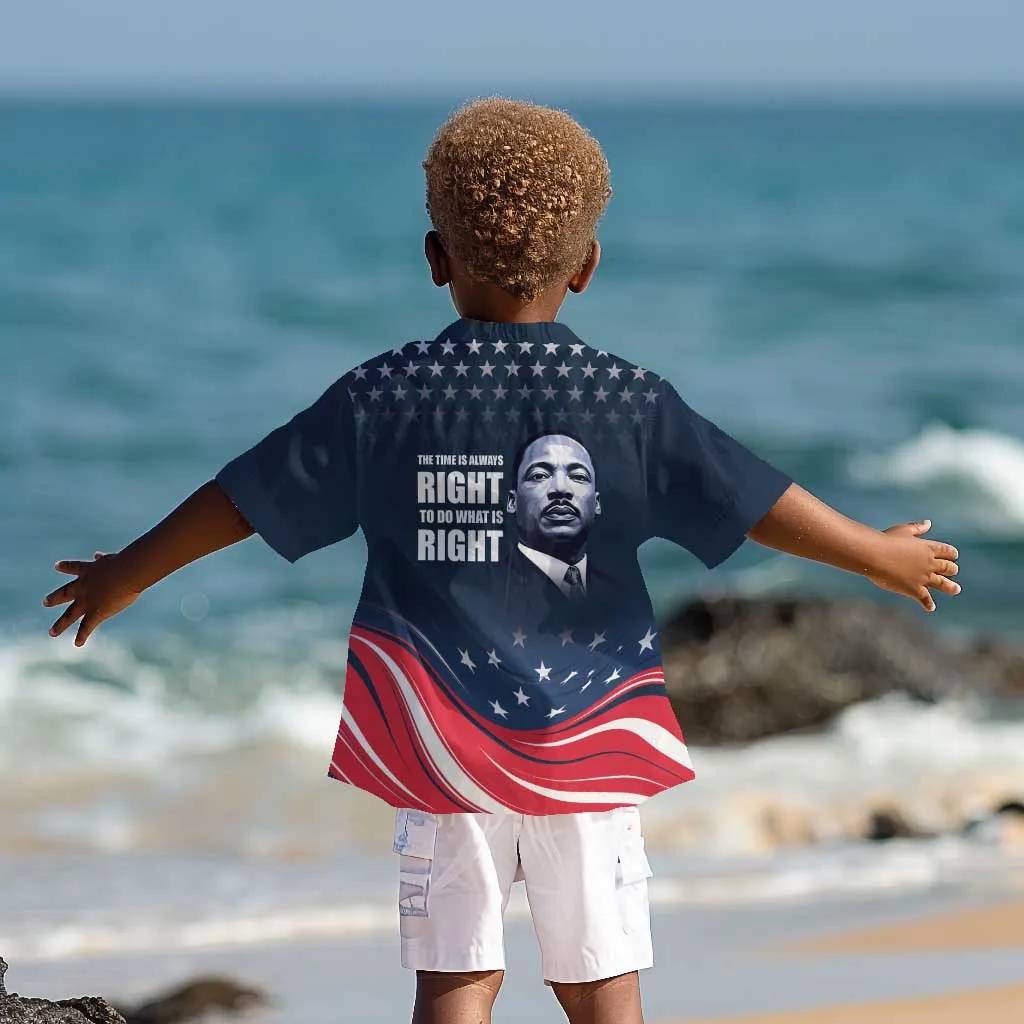 Honor MLK African-American Civil Rights Leaders Kid Hawaiian Shirt The Time Is Always Right To Do What Is Right LT9