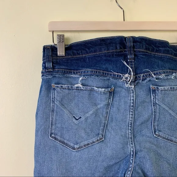 Hudson Holly High Rise Cropped Flare Jeans in Size 29 | Two-Tone Jeans