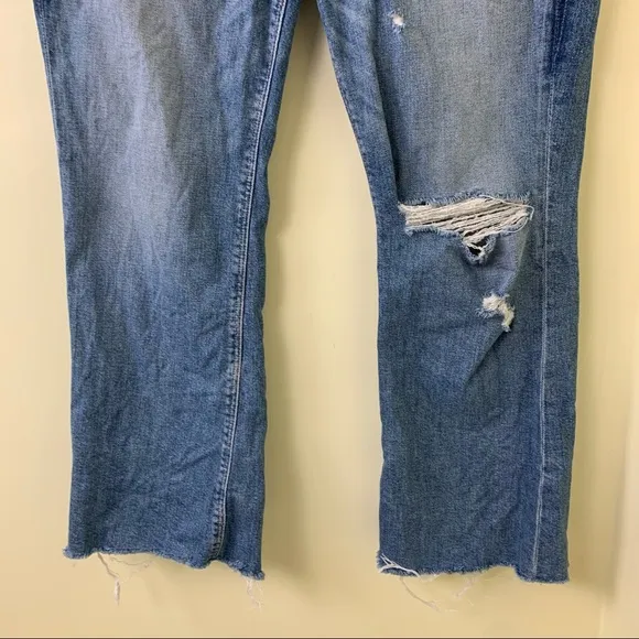 Hudson Holly High Rise Cropped Flare Jeans in Size 29 | Two-Tone Jeans