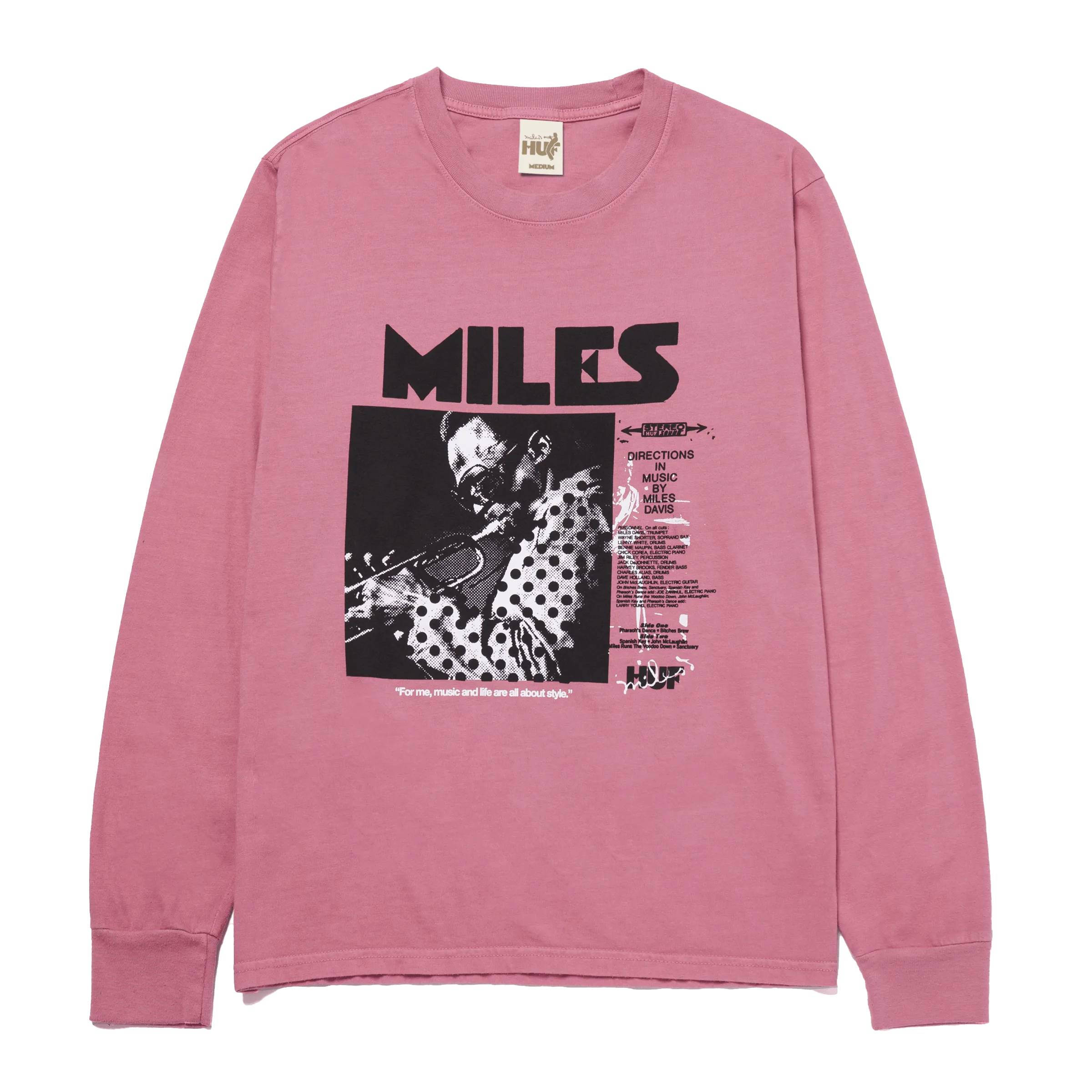 HUF - MILES DAVIS - VOODOO WASHED L/S TEE