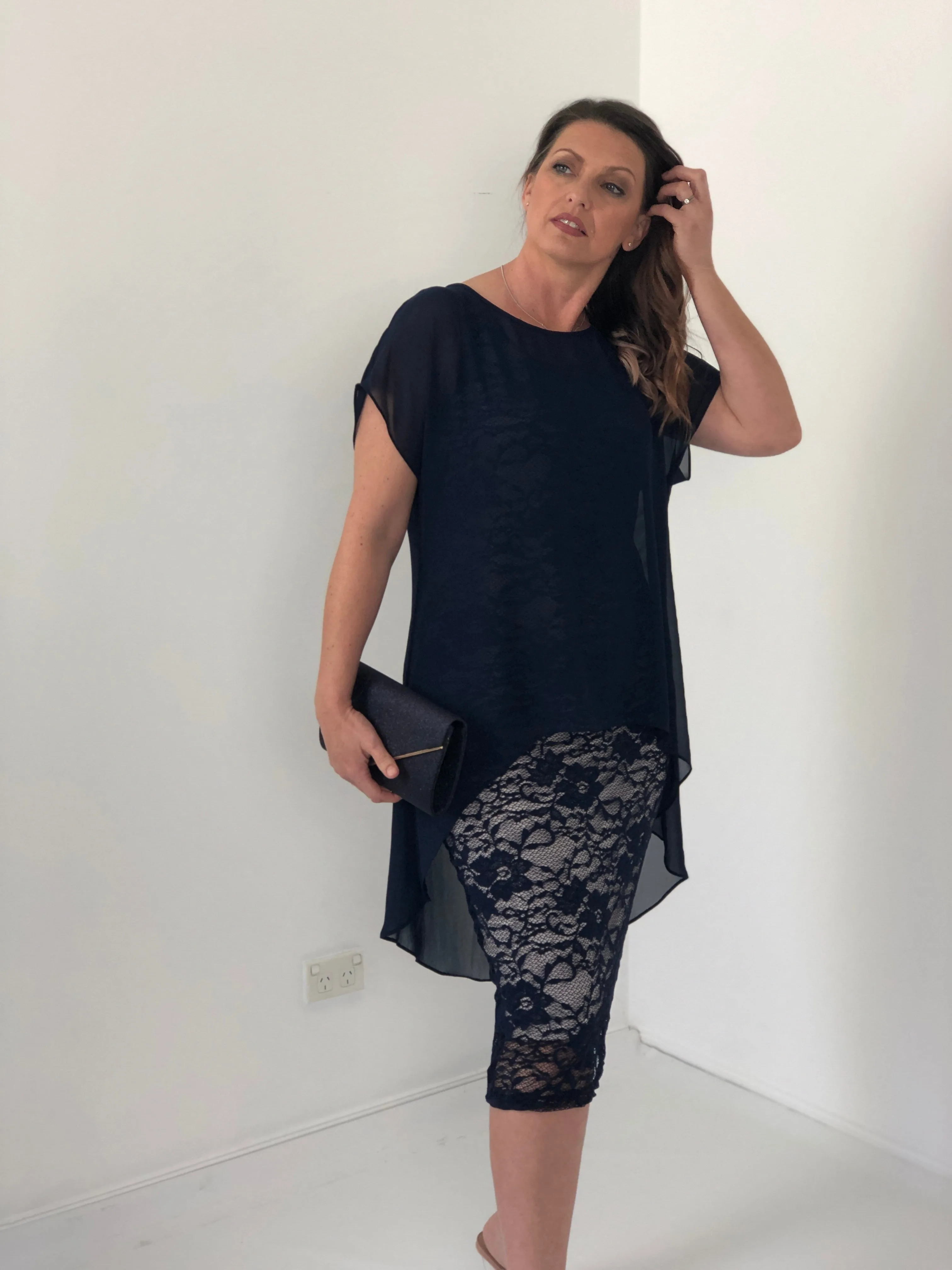 Hulston Sand/Navy Evening 2 Piece Set