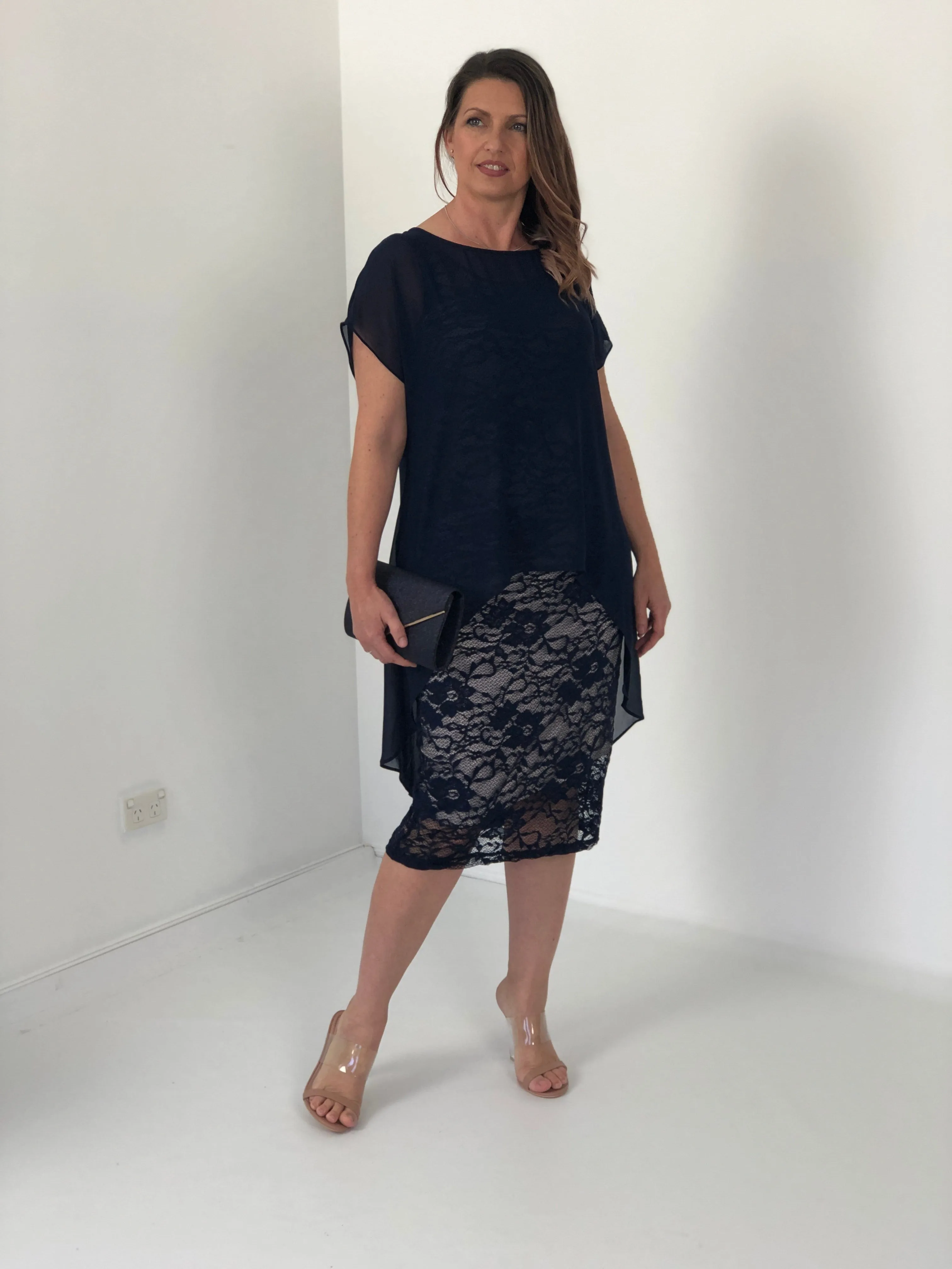 Hulston Sand/Navy Evening 2 Piece Set