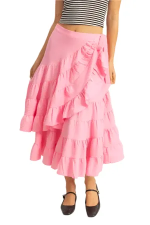 HYFVE Ruffled Tiered High Waist Skirt