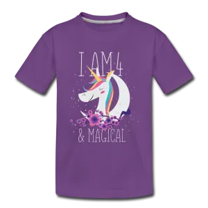 I am 4 and Magical Kids' Premium T-Shirt