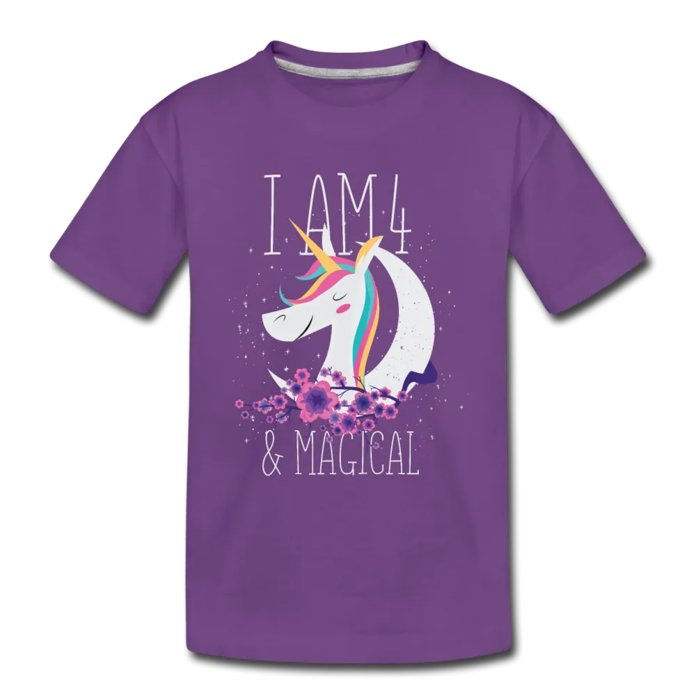 I am 4 and Magical Kids' Premium T-Shirt