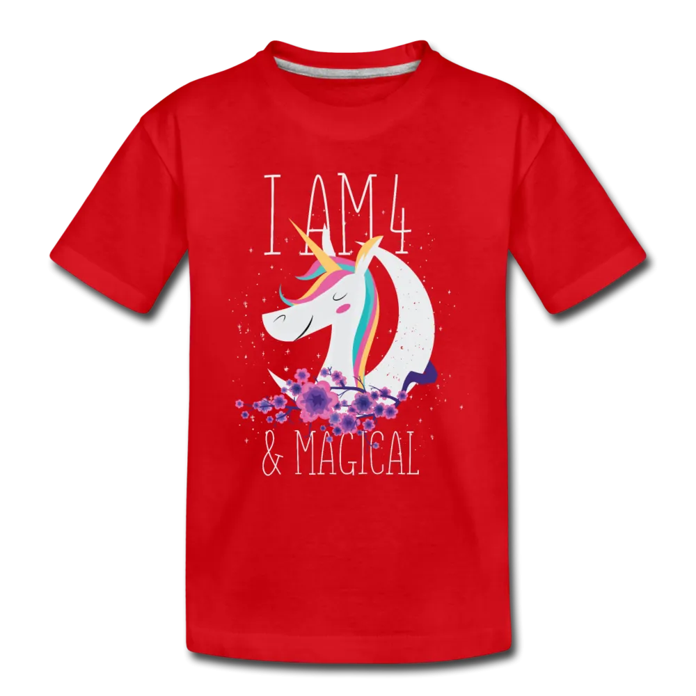 I am 4 and Magical Kids' Premium T-Shirt