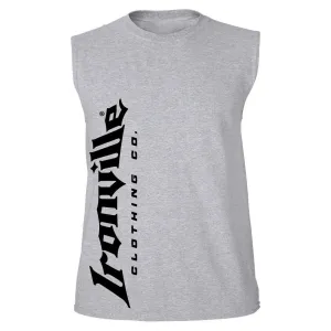 Ironville VERTICAL LOGO Sleeveless Muscle T-shirt