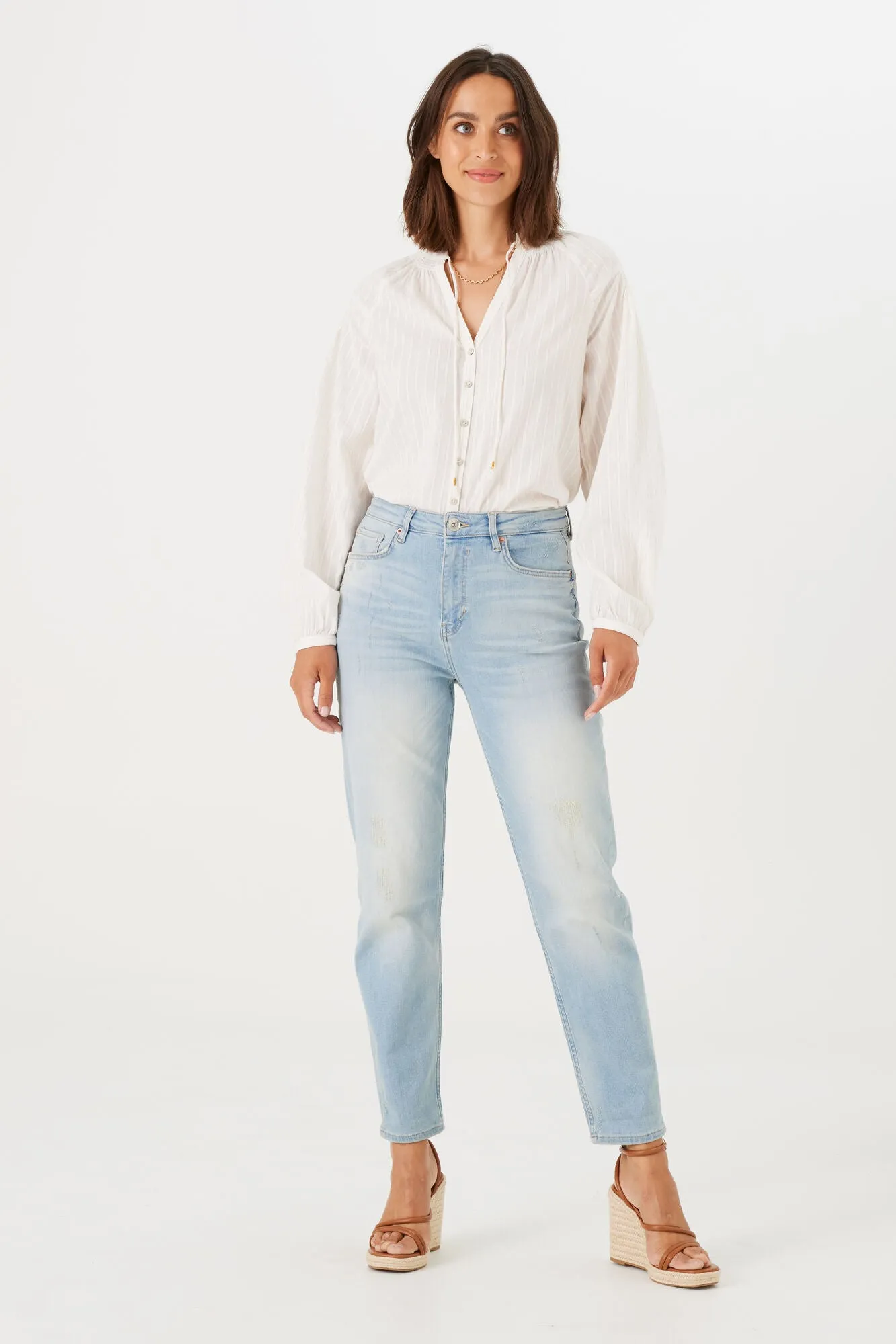 ISABELLA MOM JEAN LIGHT BLUE