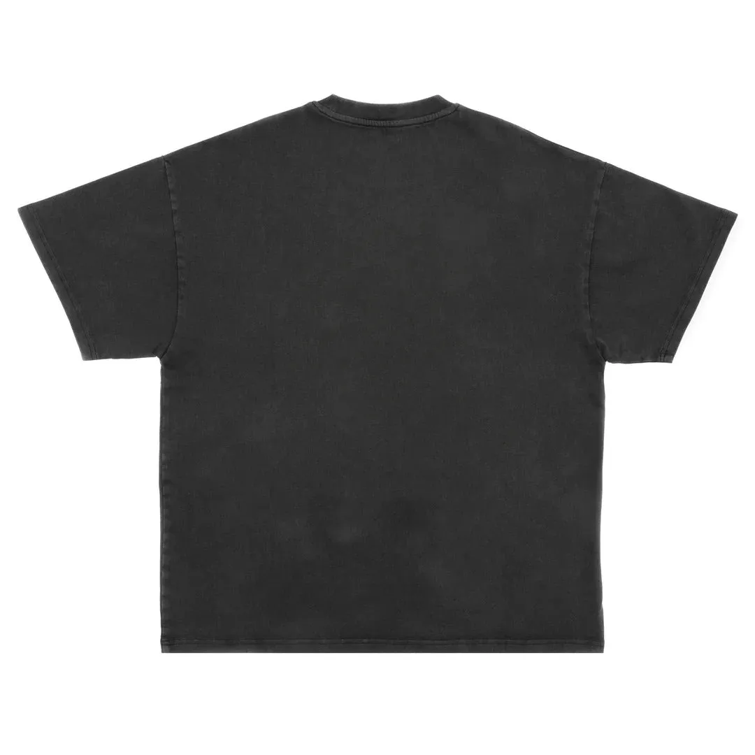 Italy Love Oversized Varsity Tee - Black