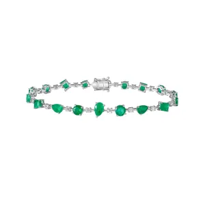 Ivy Midi Emerald Tennis Bracelet