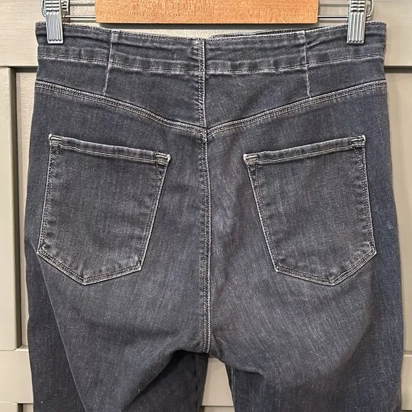 J Brand Natasha Sky High Skinny Jeans in Obscura Washed Black Button Fly Size 29