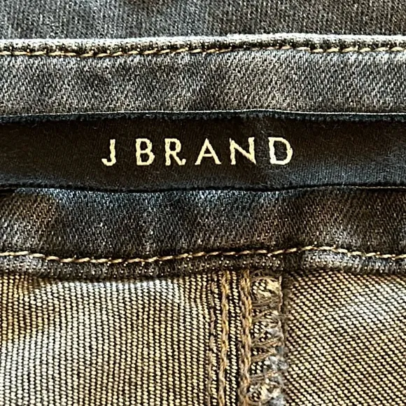 J Brand Natasha Sky High Skinny Jeans in Obscura Washed Black Button Fly Size 29