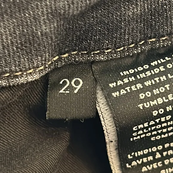 J Brand Natasha Sky High Skinny Jeans in Obscura Washed Black Button Fly Size 29