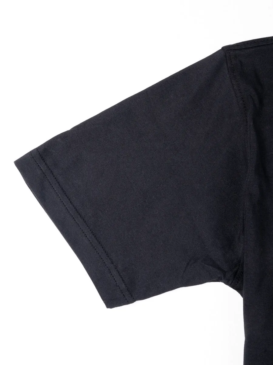 Jet Black Cotton Tee Shirt