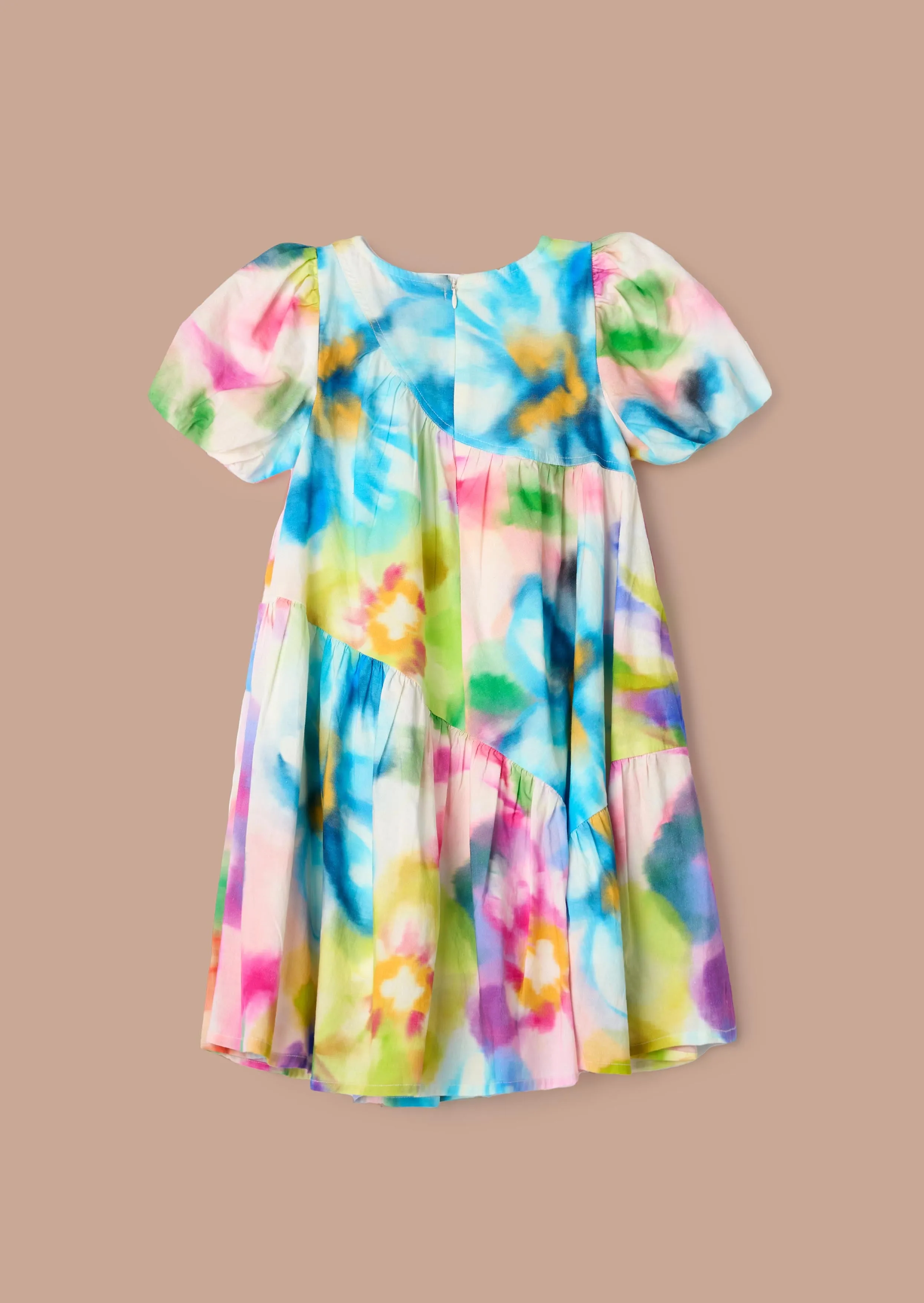 Jodie Multi Print Aysmmetric Dress