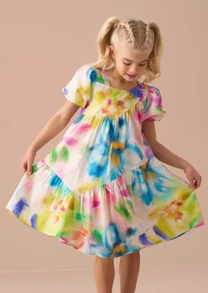 Jodie Multi Print Aysmmetric Dress