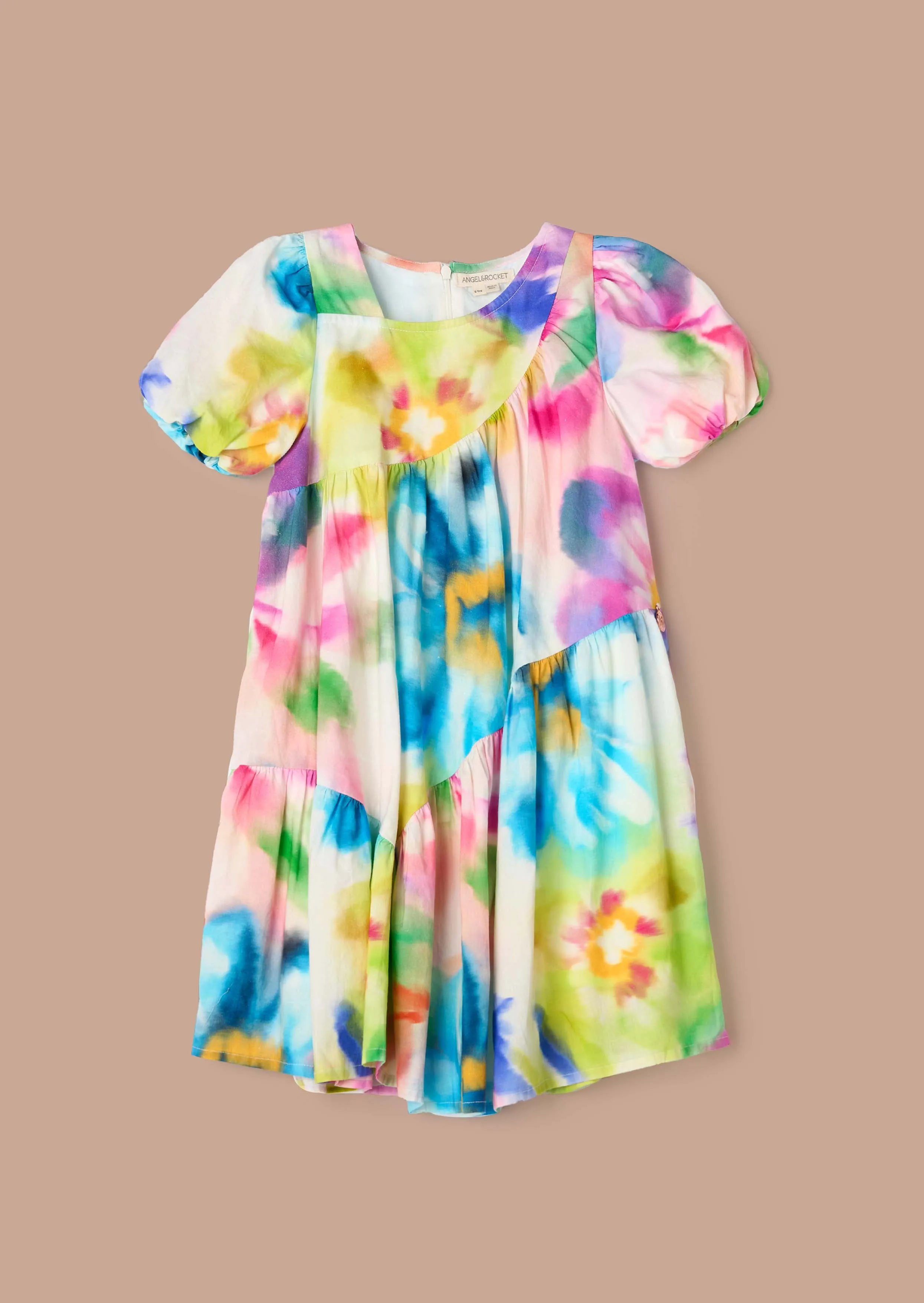 Jodie Multi Print Aysmmetric Dress