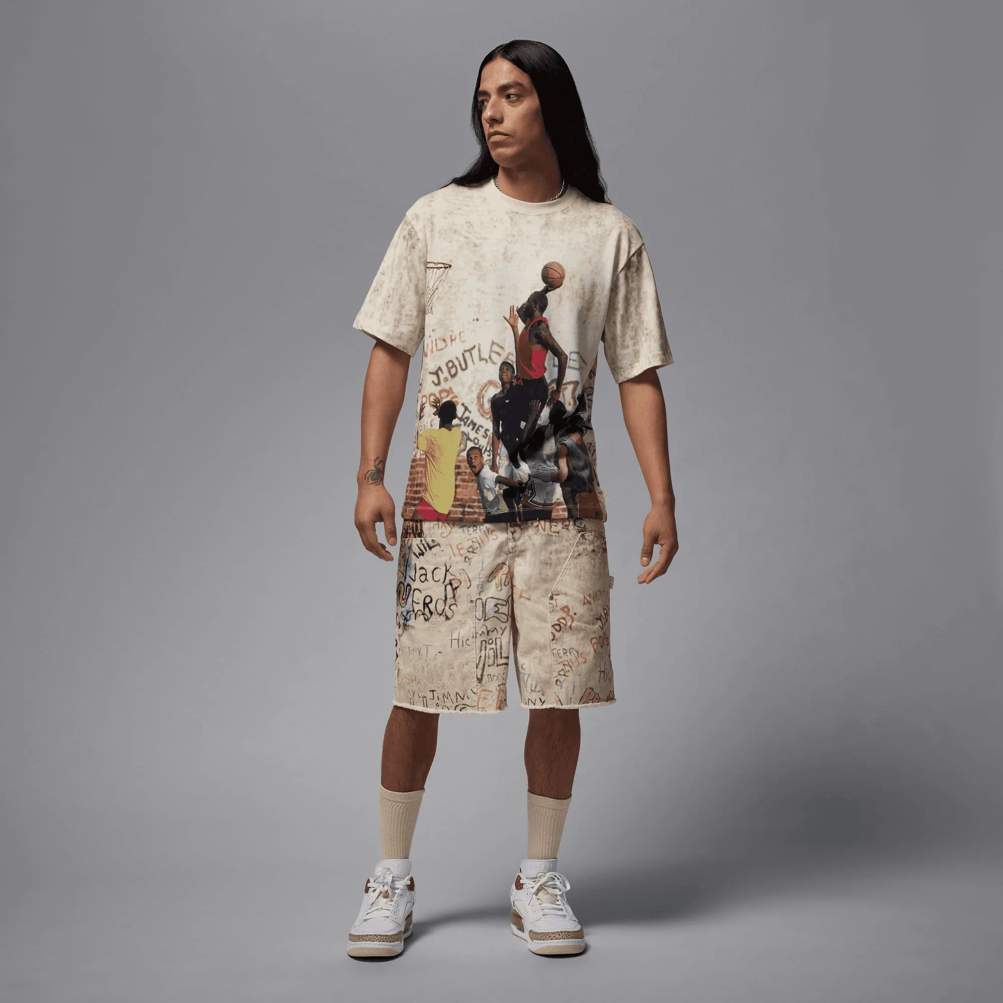 Jordan | AIR JORDAN 85 GRAPHIC T-SHIRT { SAIL/LEGEND LT BROWN/REDSTONE