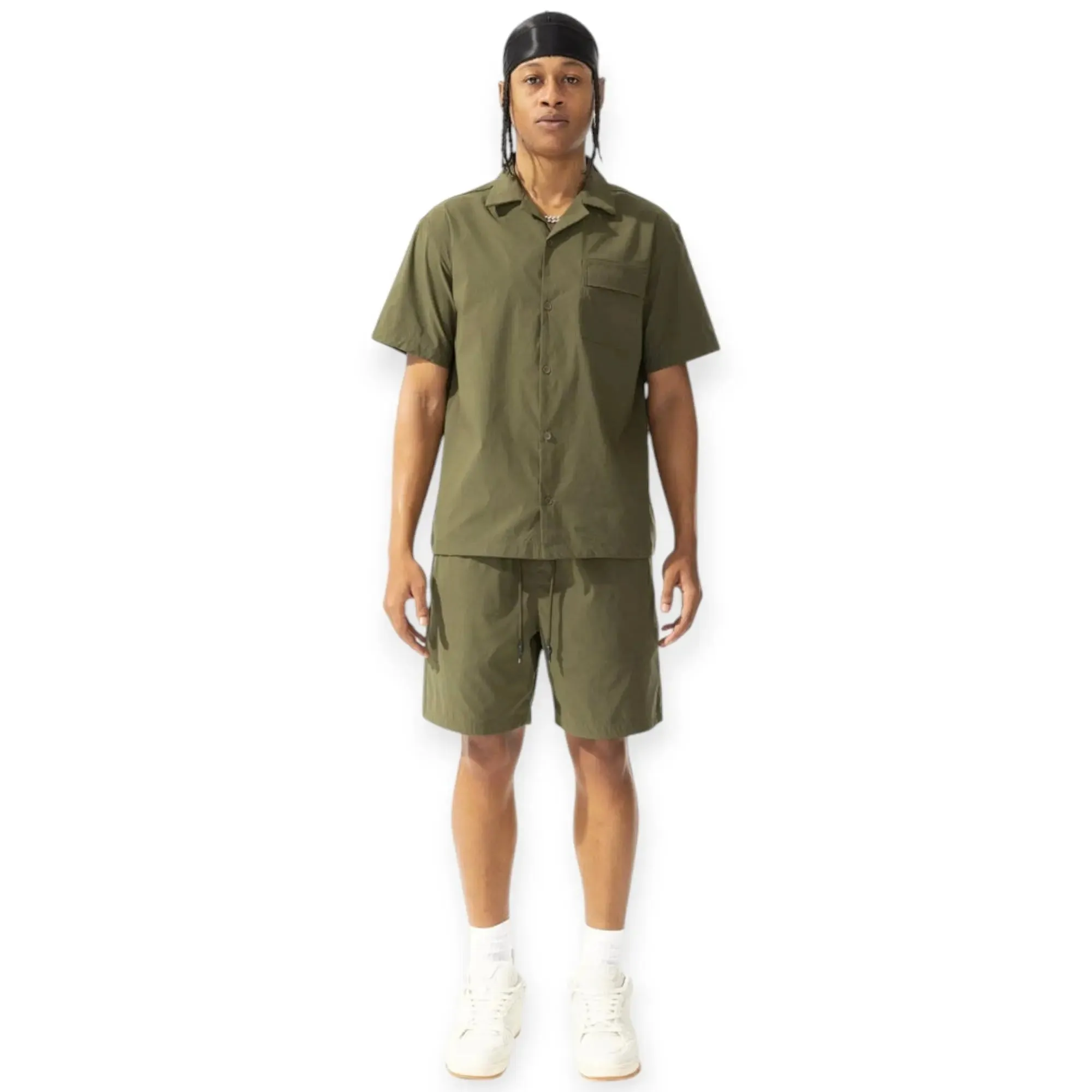 Jordan Craig Men Mesa Solid Mechanic S/S Button Down (Olive)