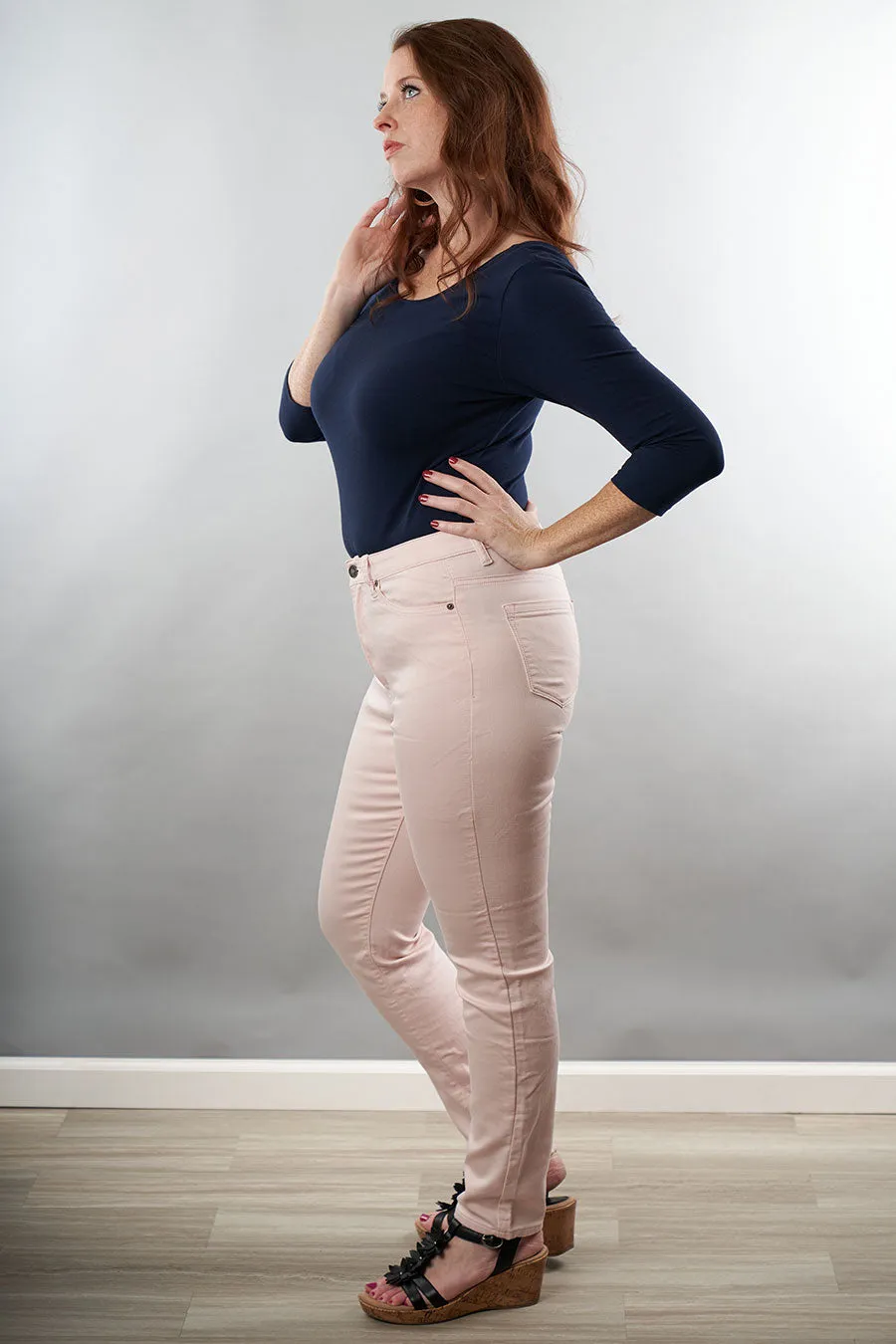 Kan Can Light Pink High Rise Skinny Jeans