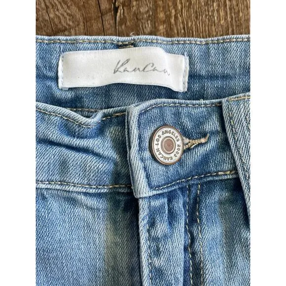 KanKan jeans straight leg, hi-rise size 26, light wash