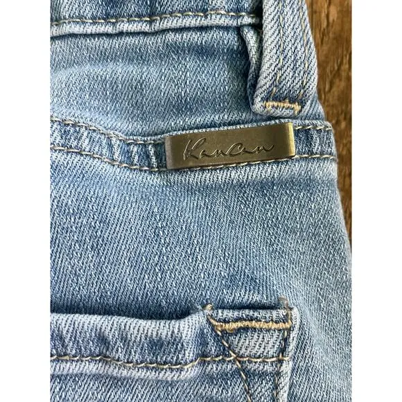 KanKan jeans straight leg, hi-rise size 26, light wash
