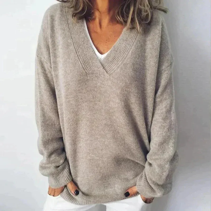 Karin™ | Loose Fit V-Neck Cashmere Sweater
