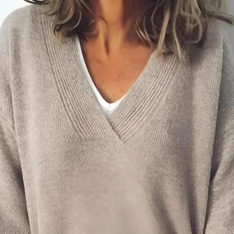 Karin™ | Loose Fit V-Neck Cashmere Sweater