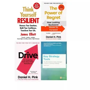 Key Strategy Tools,Think Yourself Resilient, Power of Regret, Drive 4 Books Set
