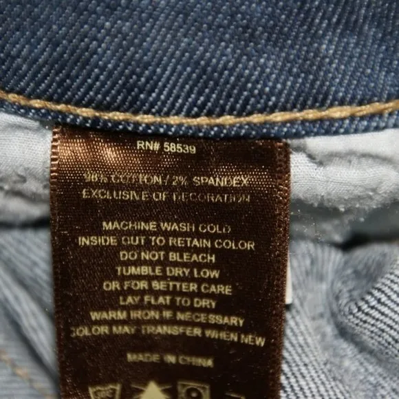 KFTK Dk Wash Denim Farrah Baby Boot Cut Jeans sz 8