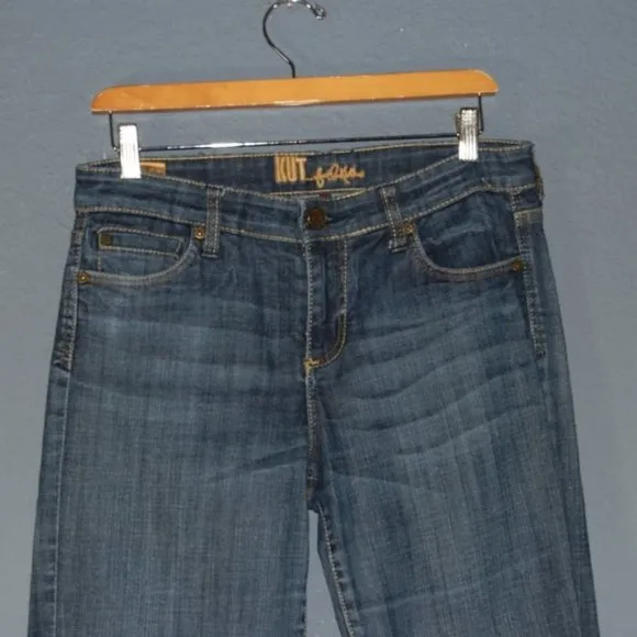 KFTK Dk Wash Denim Farrah Baby Boot Cut Jeans sz 8