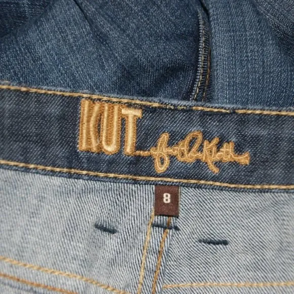 KFTK Dk Wash Denim Farrah Baby Boot Cut Jeans sz 8