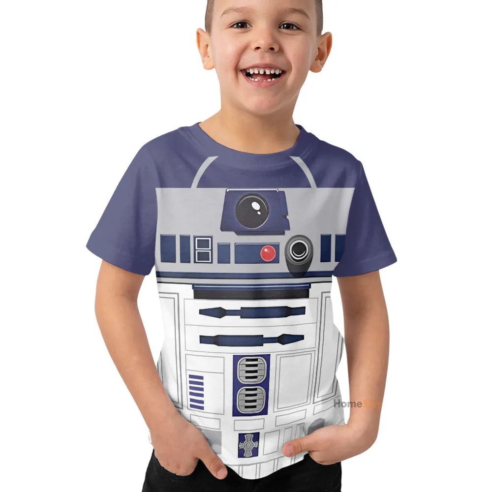 Kids R2D2 T-Shirt - star wars - Disney Birthday Costume - R2D2 Shirt - Star wars costume - Star Wars Resistance QT308881