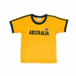 Kids T-Shirt Australia Embroidery Gold 4