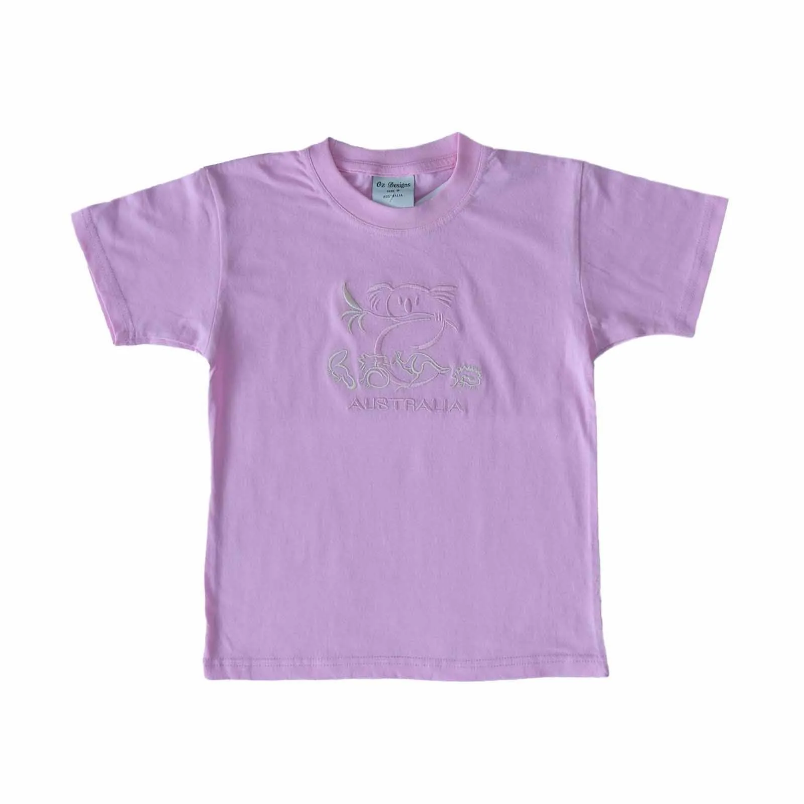Kids T-Shirt Large Koala & Animals Pink 2