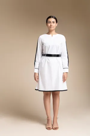 Knee Length Dress - White